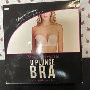 NWT Lingerie Solutions, Backless, Strapless, U Plunge Bra